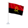 Mini drapeau angola en polyester avec ventouse pratique