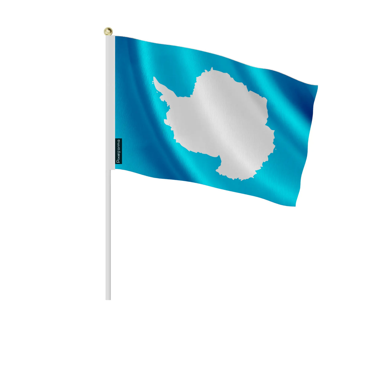 Mini drapeau antarctique à tenir en main en polyester