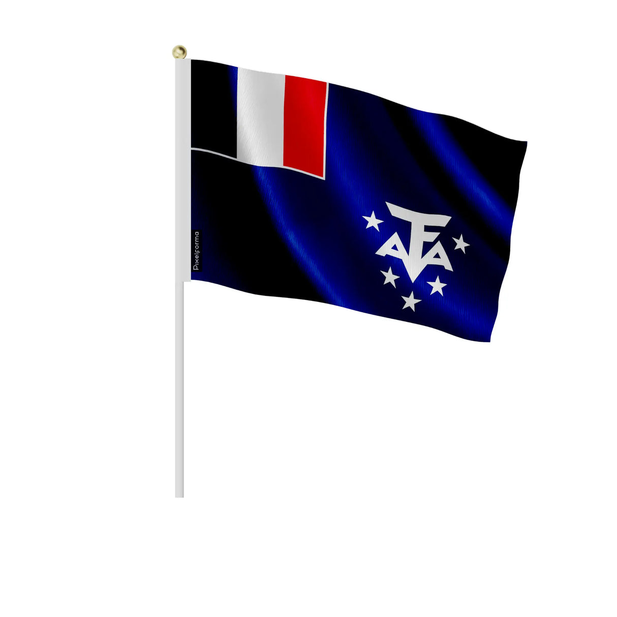 Mini drapeau antarctique française en polyester à main