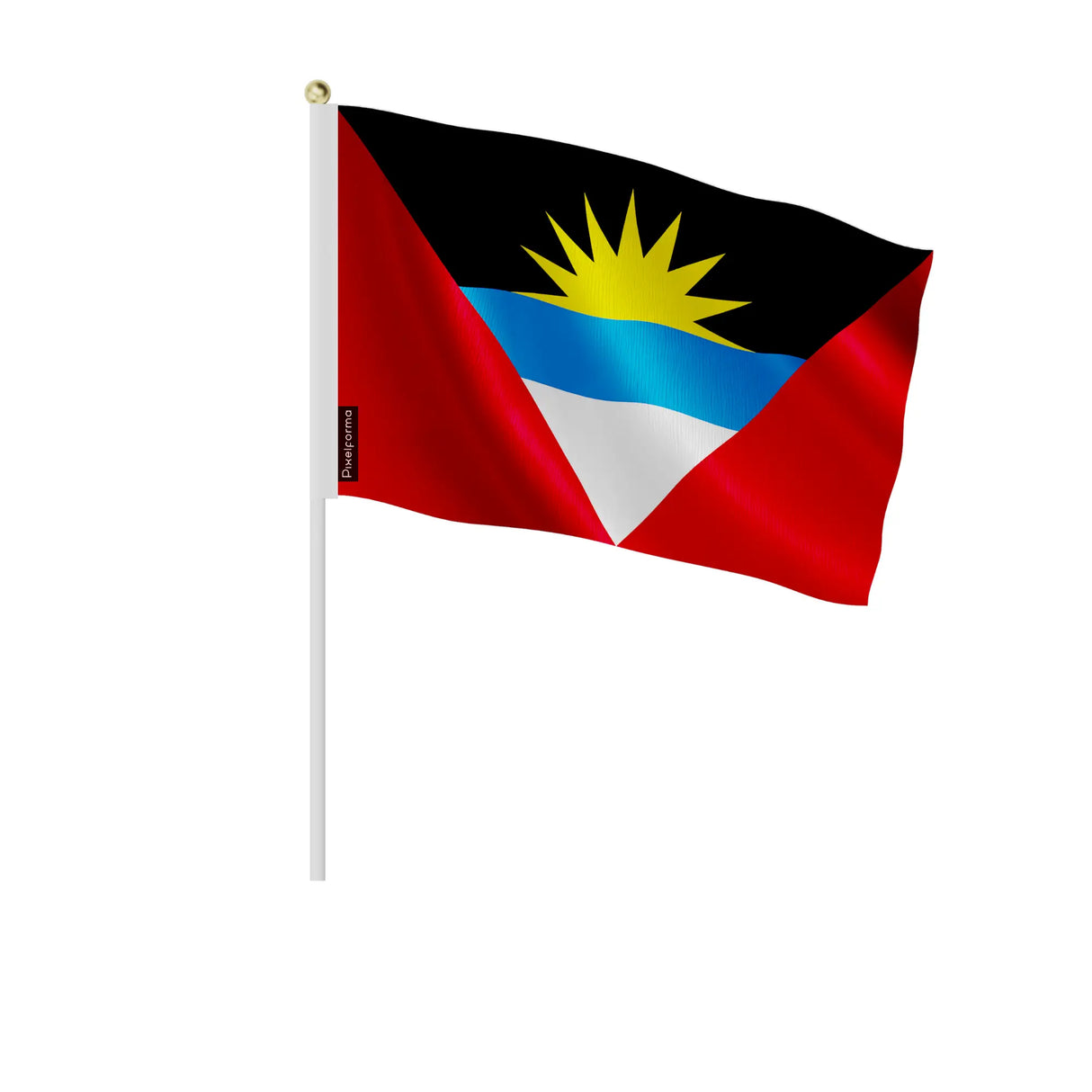 Mini drapeau antigua-et-barbuda en polyester à tenir