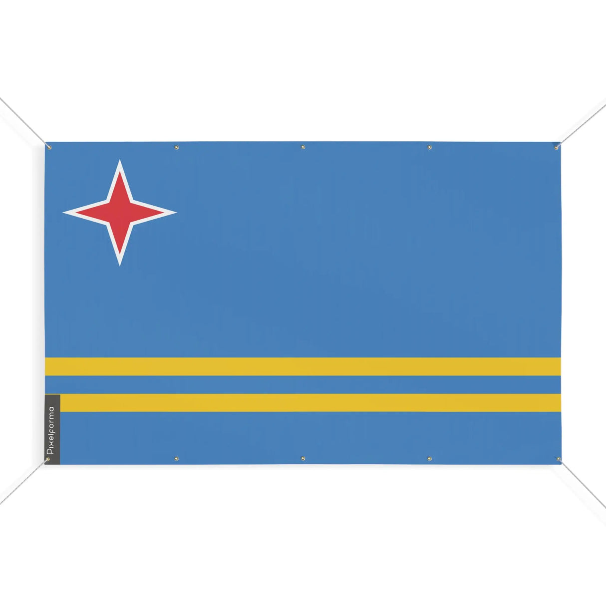 Mini drapeau aruba en polyester résistant à l’extérieur