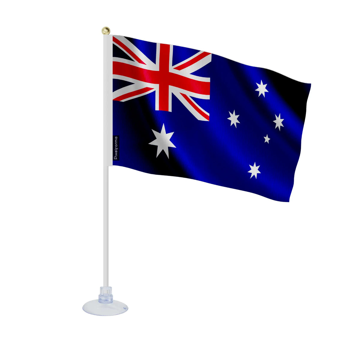 Mini drapeau australie en polyester avec ventouse pratique