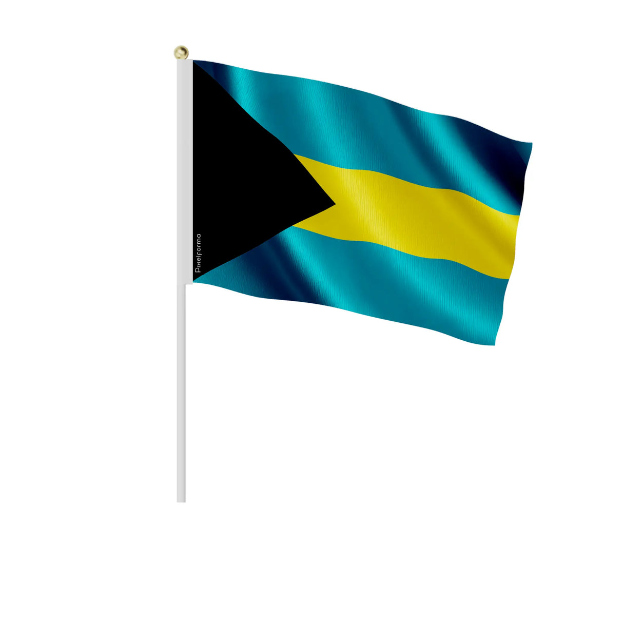 Mini drapeau bahamas en polyester à tenir à la main