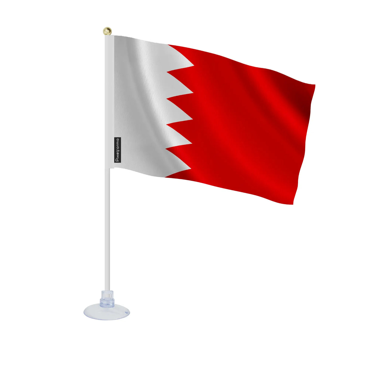 Mini drapeau bahreïn en polyester avec ventouse pratique