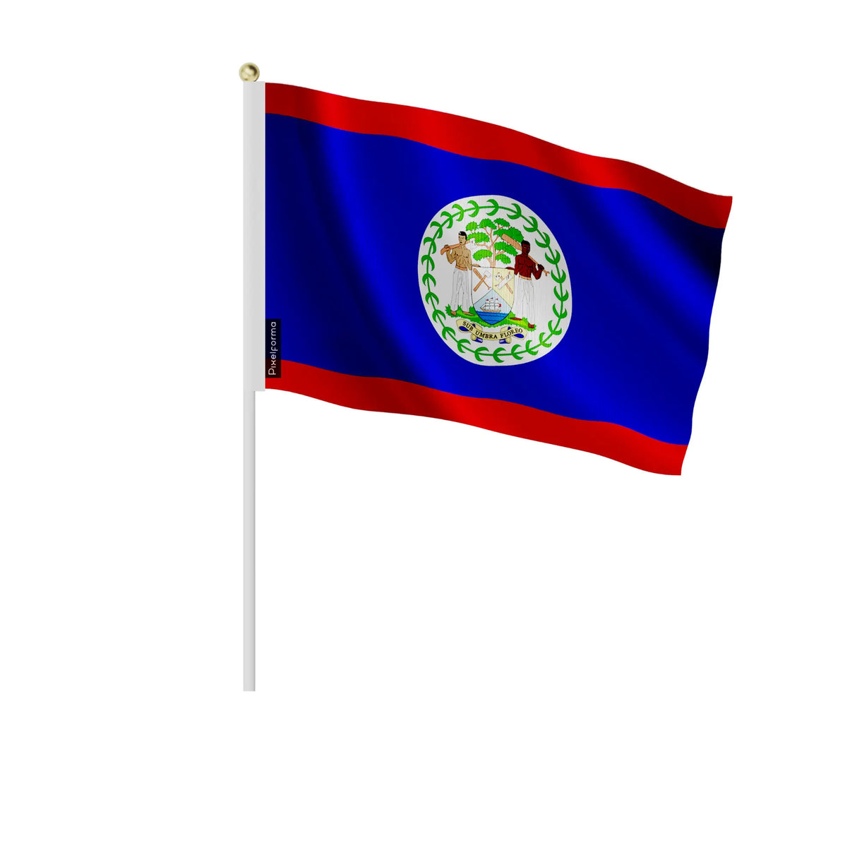 Mini drapeau belize en polyester à tenir à la main
