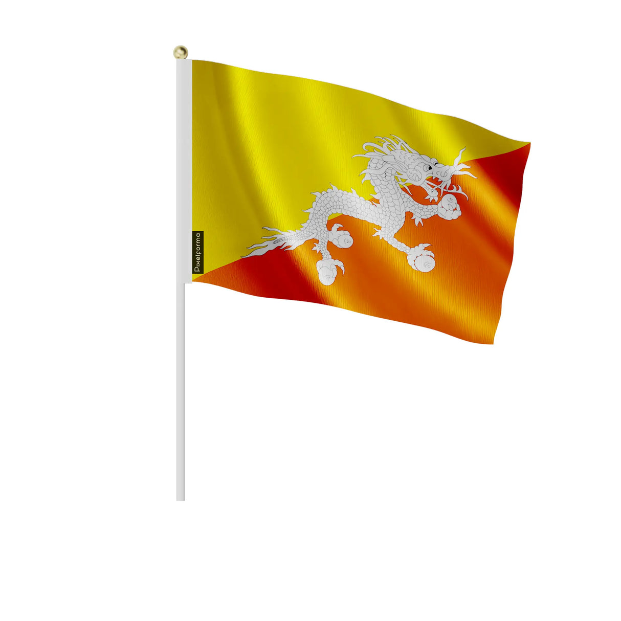 Mini drapeau bhoutan en polyester à tenir à la main