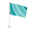 Mini drapeau bleu turquoise clair polyester avec ventouse