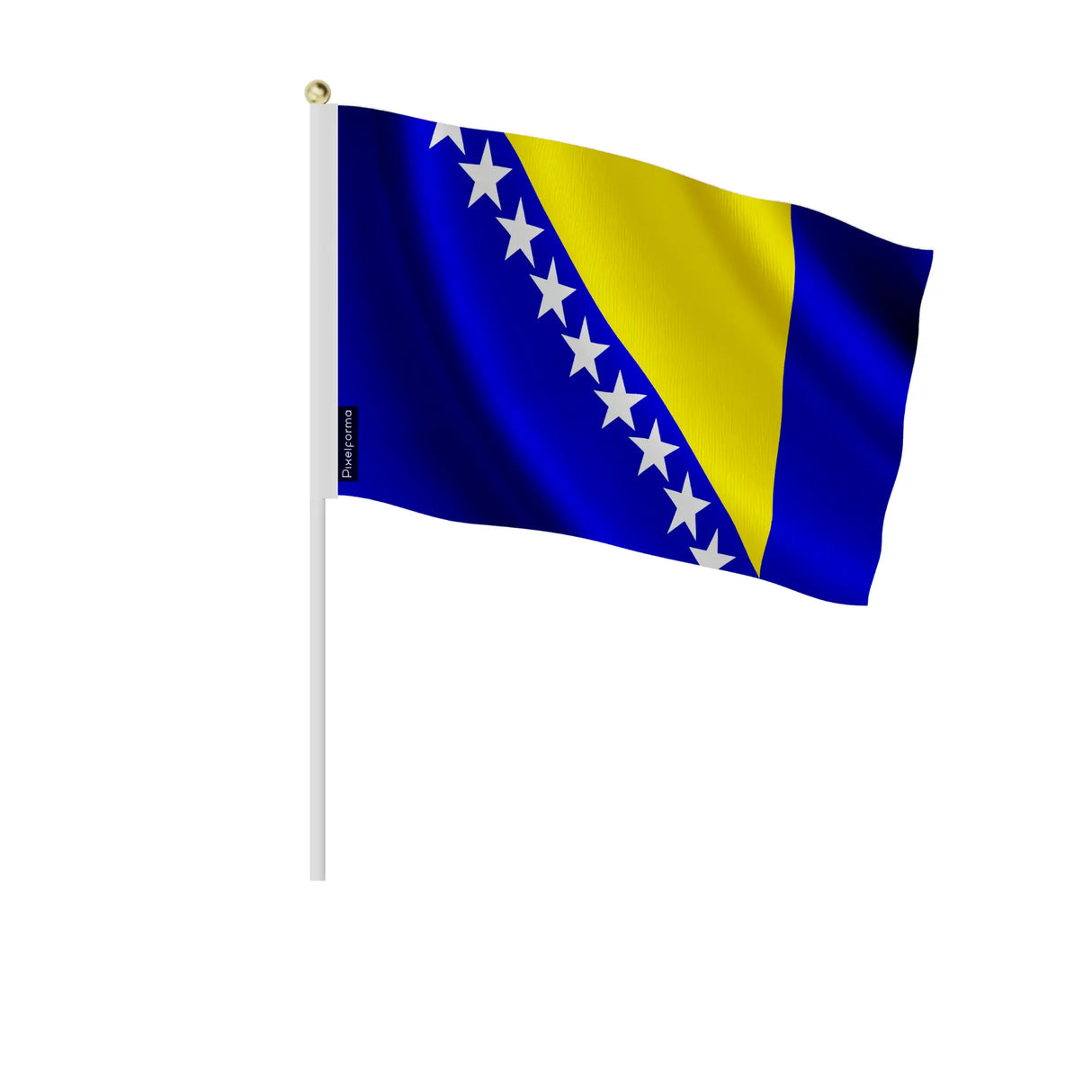 Mini drapeau bosnie-herzégovine polyester à tenir à la main