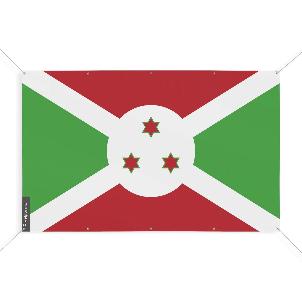 Mini drapeau burundi en polyester résistant avec œillets