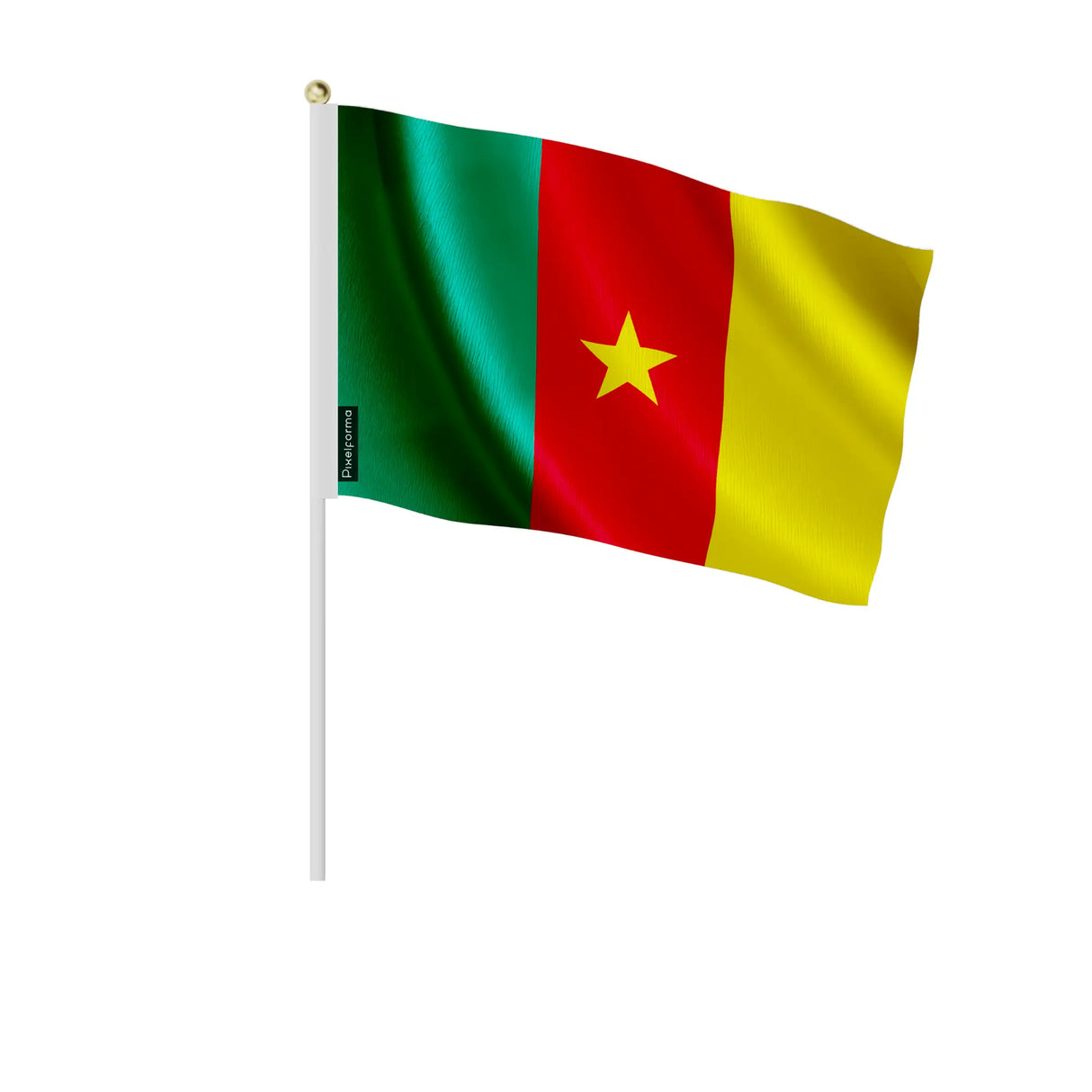Mini drapeau cameroun en polyester à tenir à la main