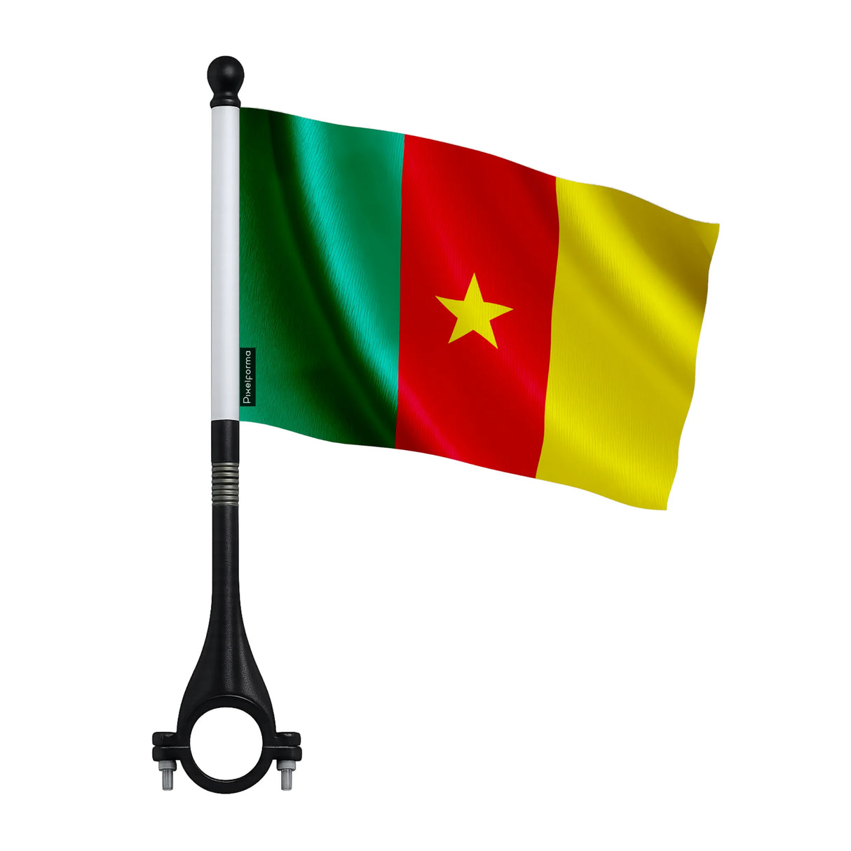Mini drapeau cameroun vélo en polyester pour guidon