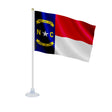 Mini drapeau caroline du nord polyester avec ventouse
