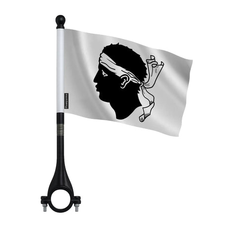 Mini drapeau corse vélo en polyester fixation légère