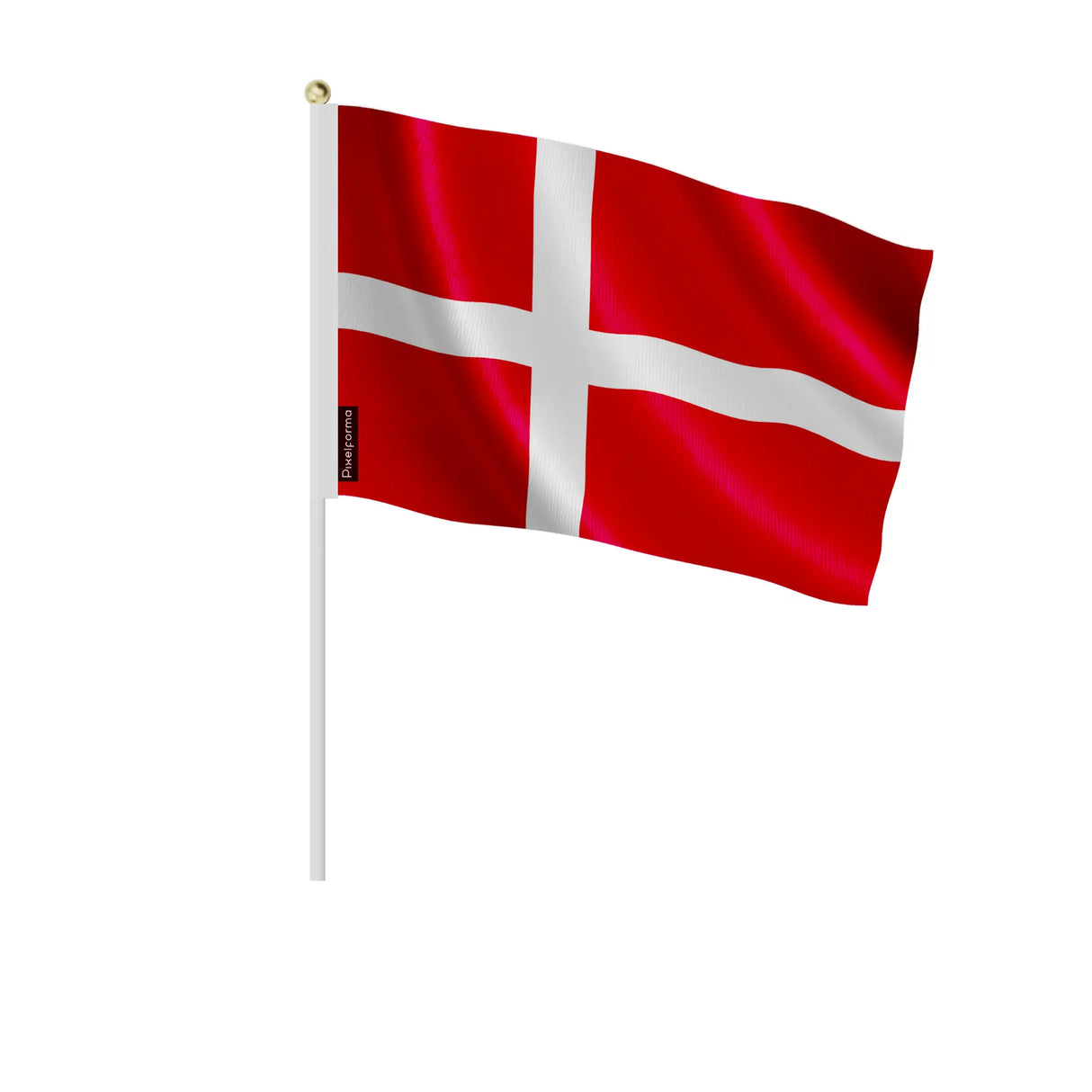 Mini drapeau danemark à main en polyester pour célébration
