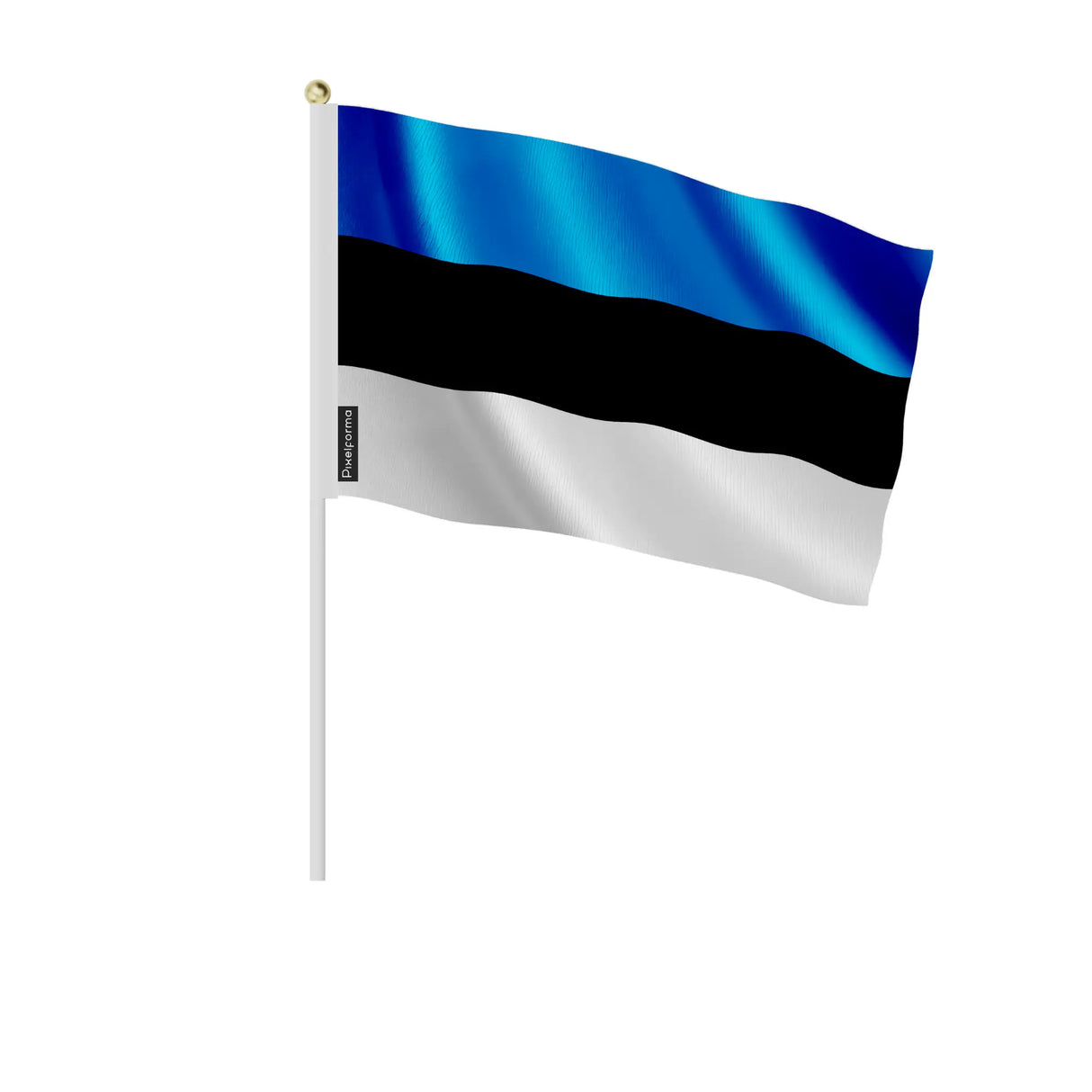 Mini drapeau estonie en polyester à tenir à la main