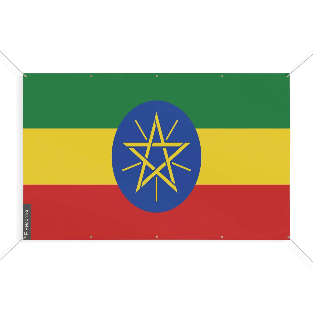 Mini drapeau éthiopie en polyester résistant pour extérieur