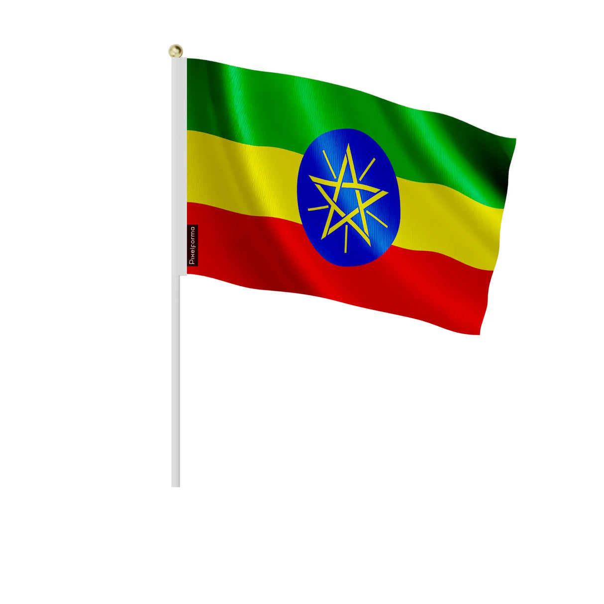 Mini drapeau éthiopie polyester à tenir à la main