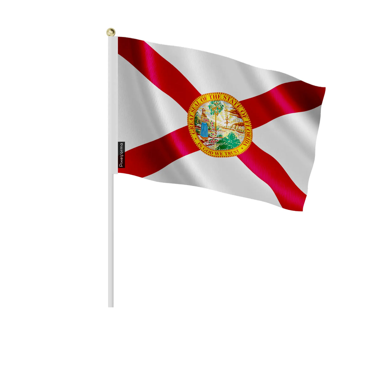 Mini drapeau floride en polyester à tenir à la main