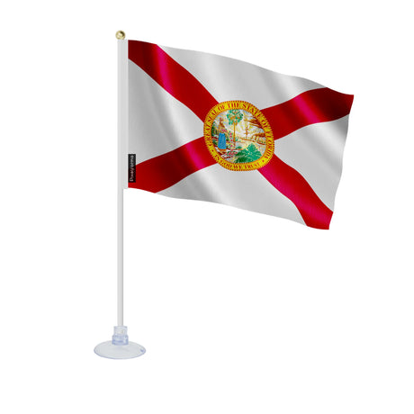 Mini drapeau floride polyester ventouse pour surface lisse