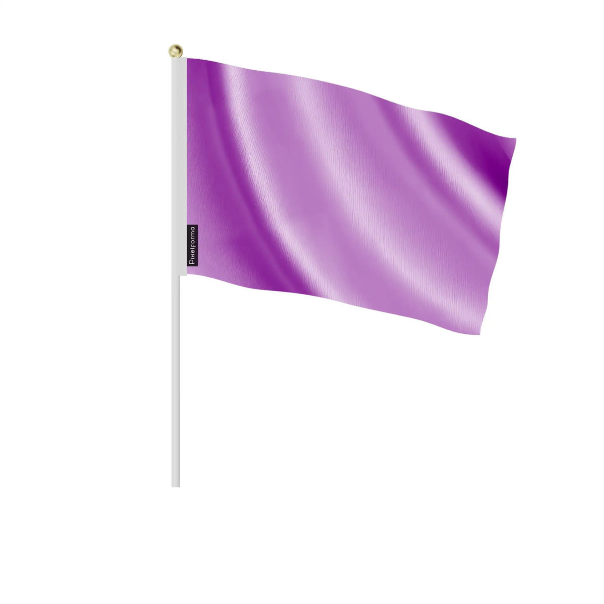 Mini drapeau france violet clair en polyester à main