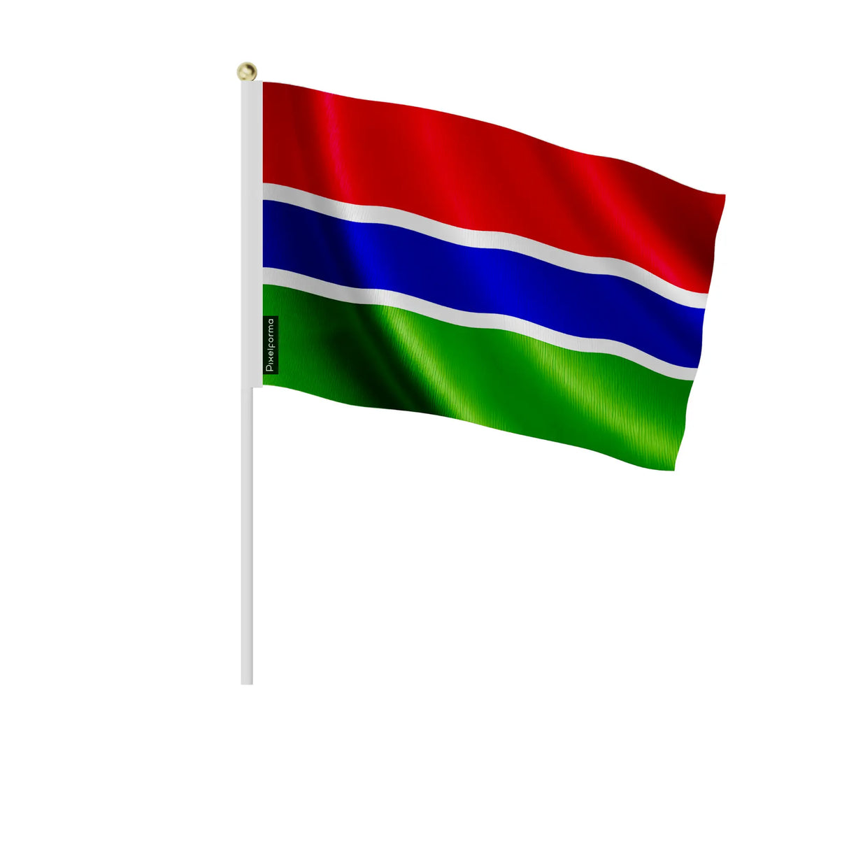 Mini drapeau gambie en polyester à tenir à la main