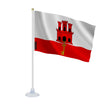 Mini drapeau gibraltar en polyester avec ventouse solide