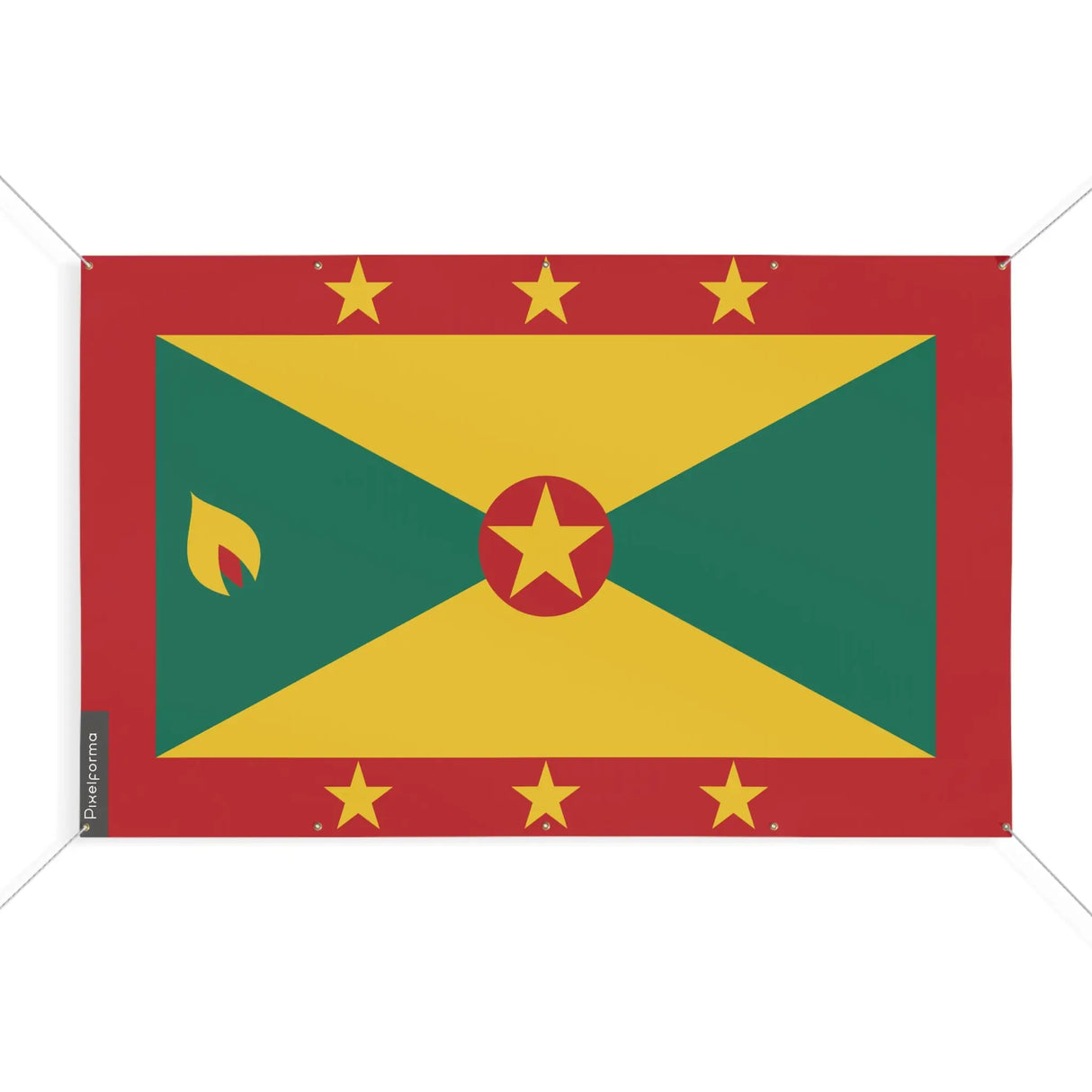 Mini drapeau grenade en polyester résistant pour extérieur