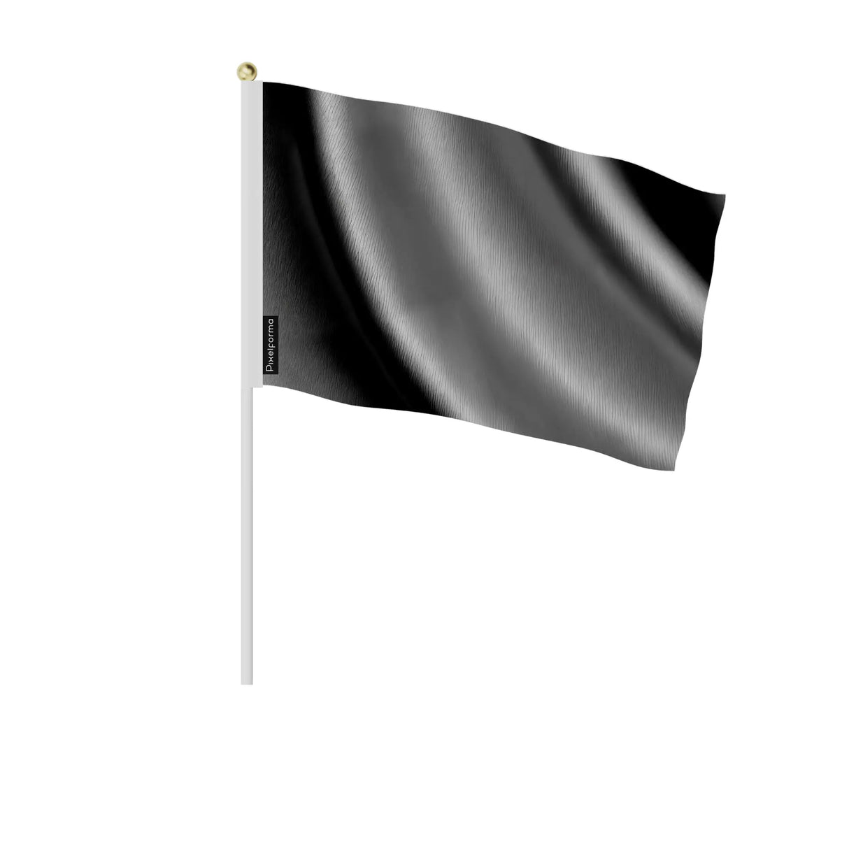 Mini drapeau gris noir france polyester à tenir à la main