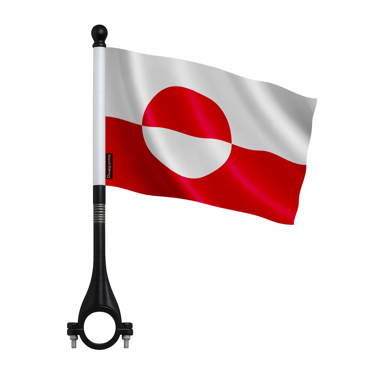 Mini drapeau groenland vélo en polyester pour guidon
