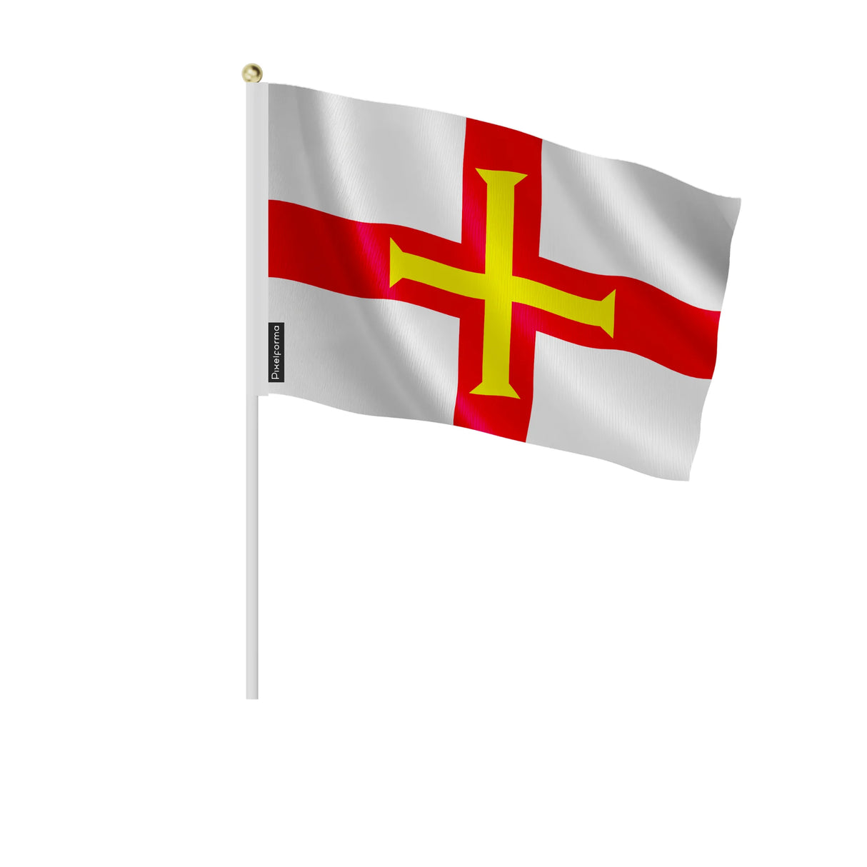 Mini drapeau guernesey en polyester à tenir à la main
