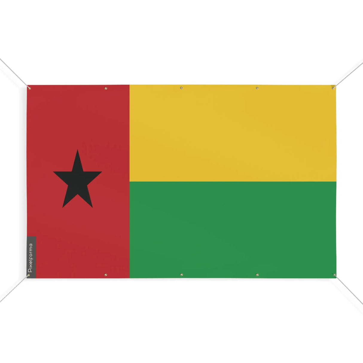Mini drapeau guinée-bissau polyester résistant œillets