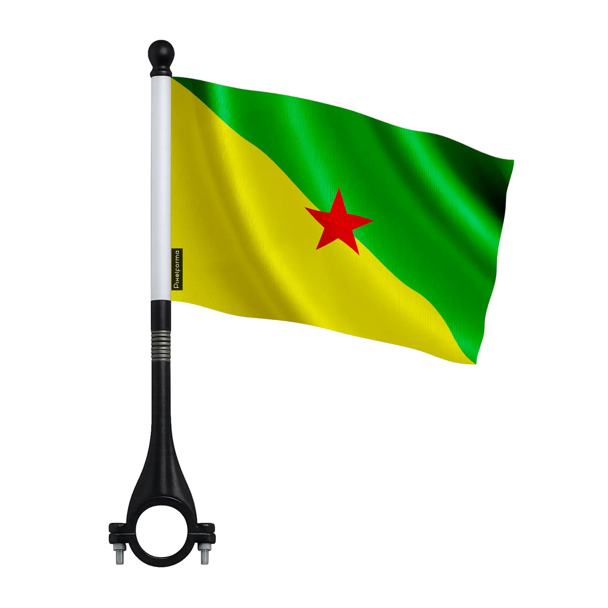 Mini drapeau guyane en polyester pour vélo visibilité optimale