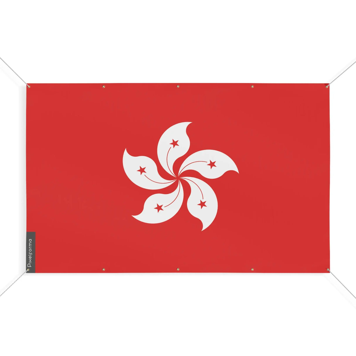 Mini drapeau hong kong en polyester avec œillets résistants