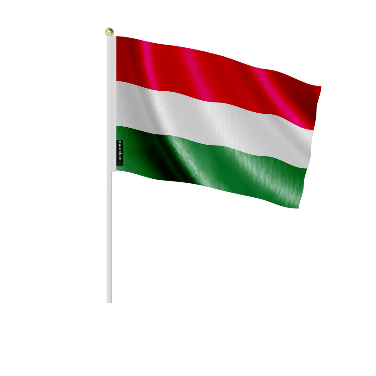 Mini drapeau hongrie en polyester à tenir à la main