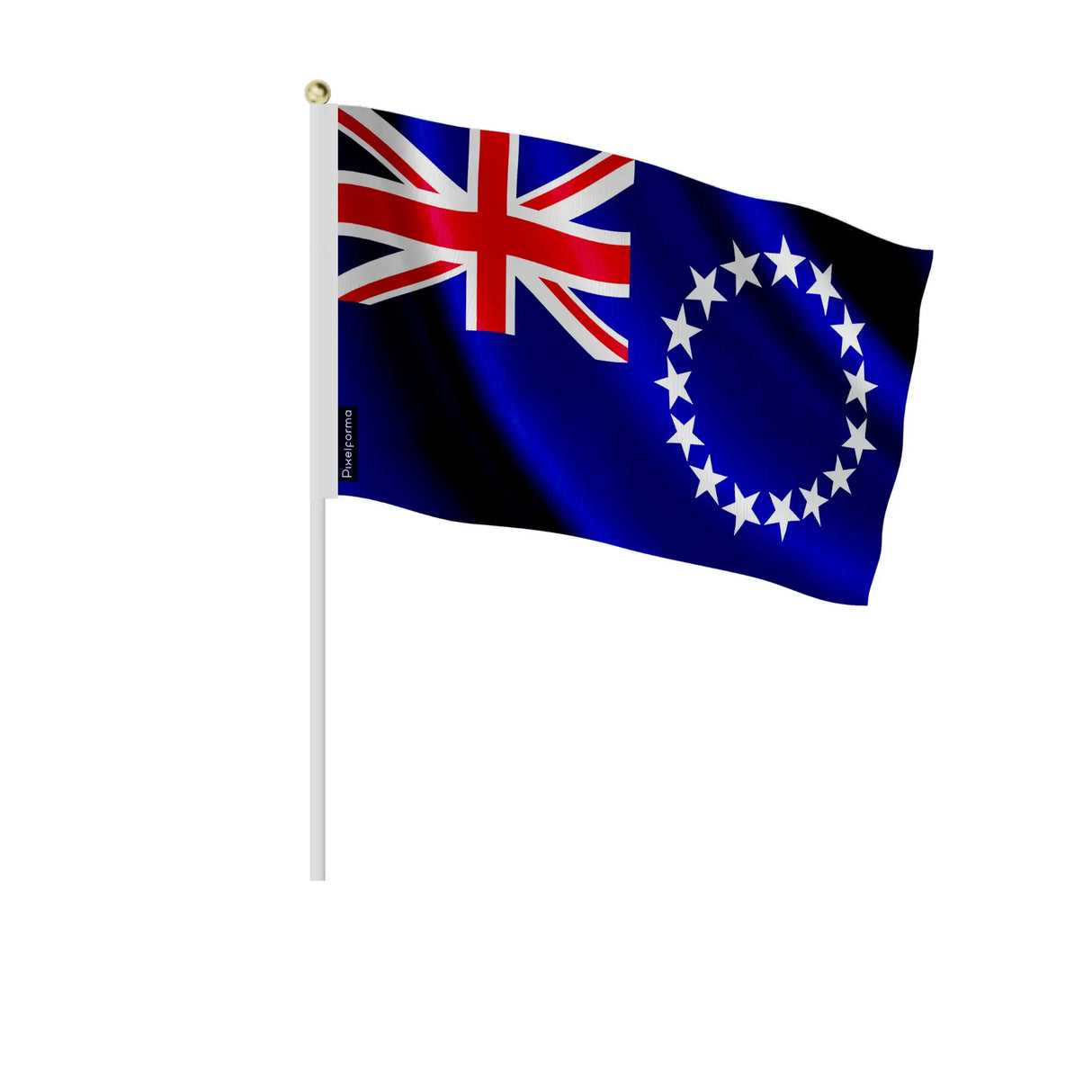 Mini drapeau îles cook en polyester à tenir à la main