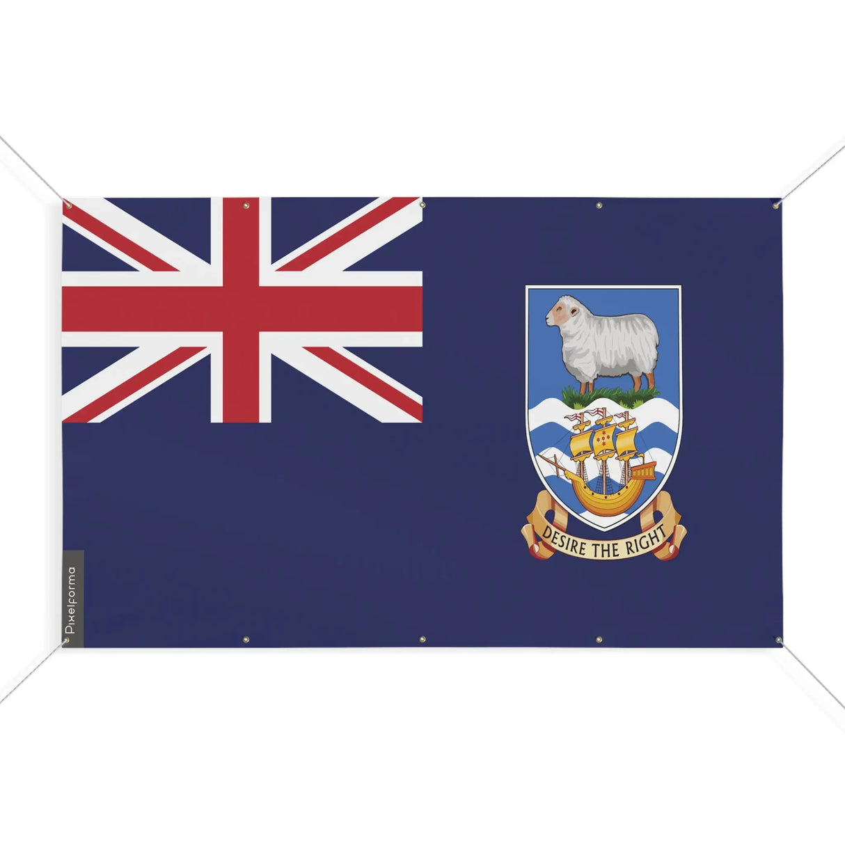 Mini drapeau îles malouines en polyester résistant œillets