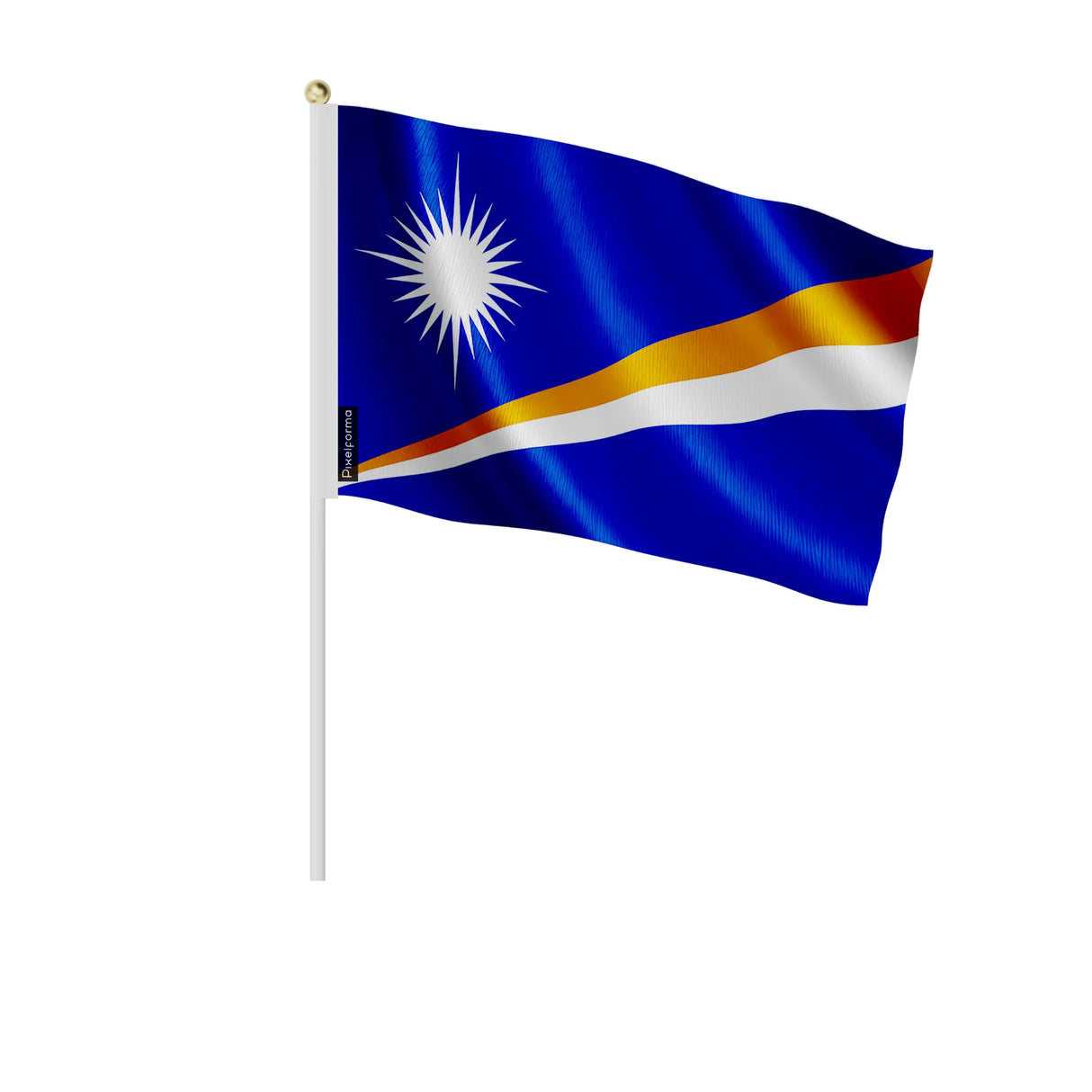 Mini drapeau îles marshall en polyester à tenir à la main