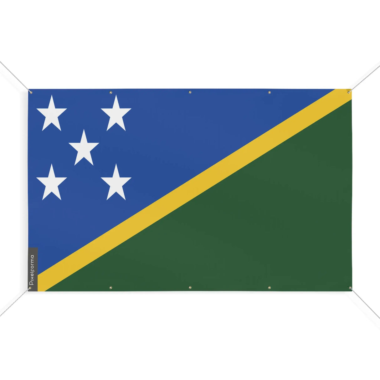 Mini drapeau îles salomon polyester œillets résistants