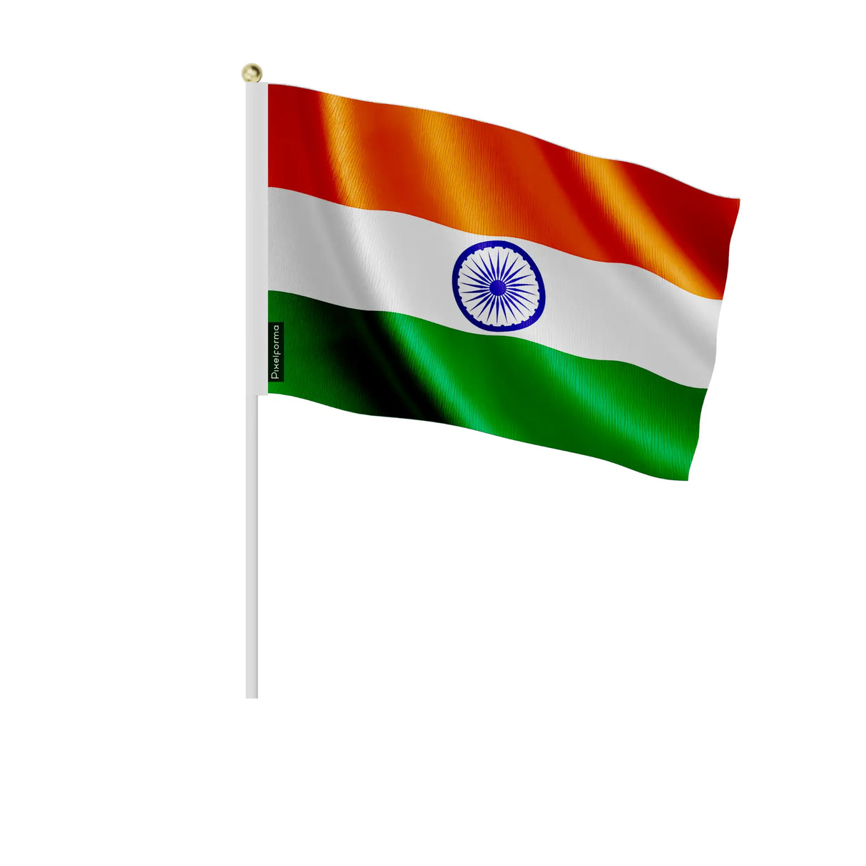 Mini drapeau inde en polyester à tenir à la main