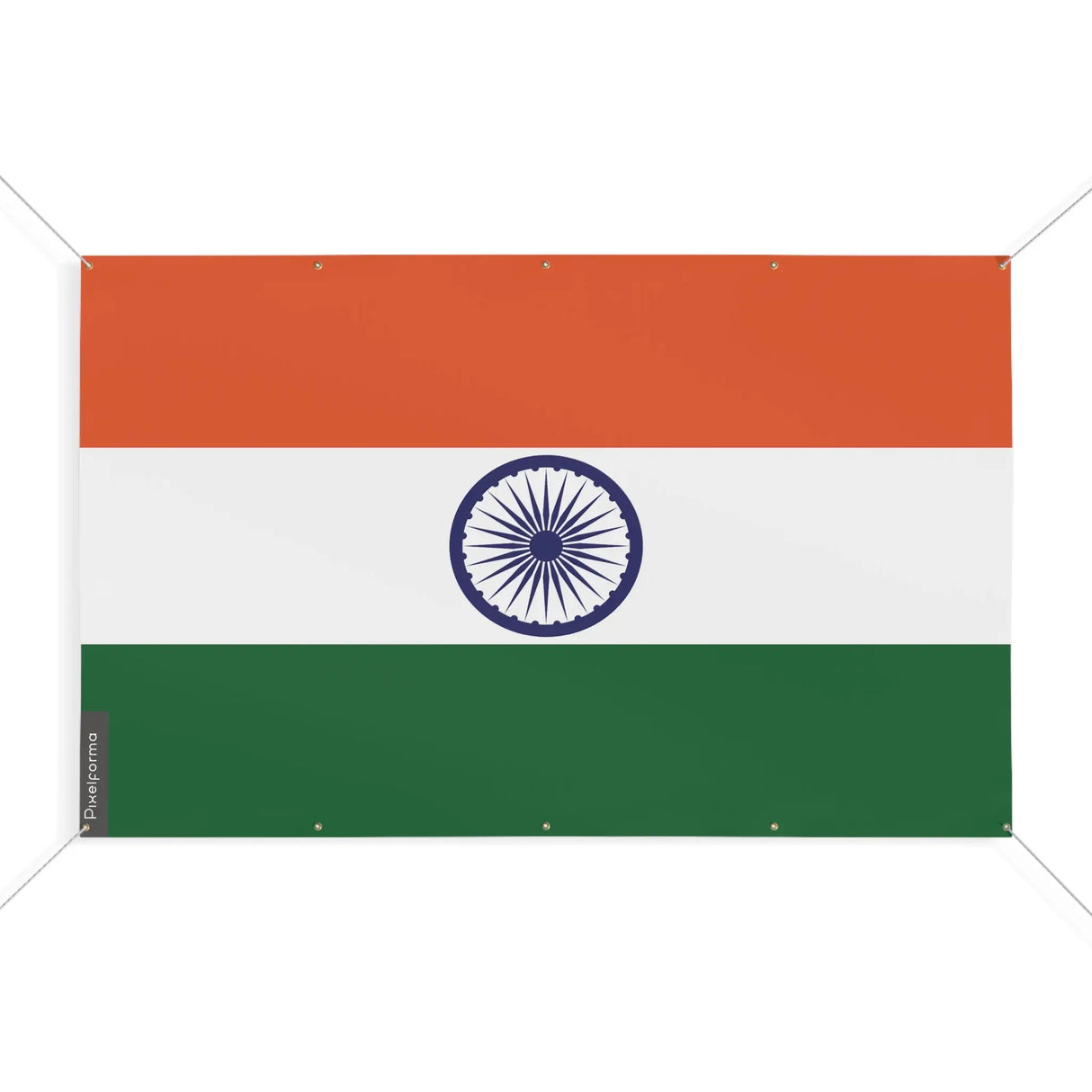 Mini drapeau inde en polyester résistant avec œillets