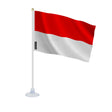 Mini drapeau indonésie en polyester avec ventouse transparente