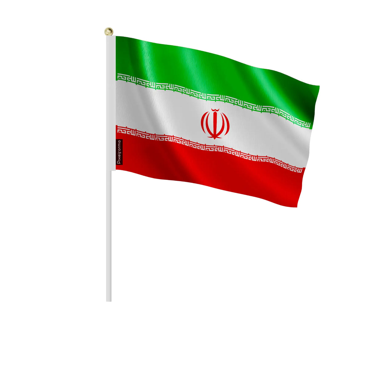 Mini drapeau iran en polyester à tenir à la main