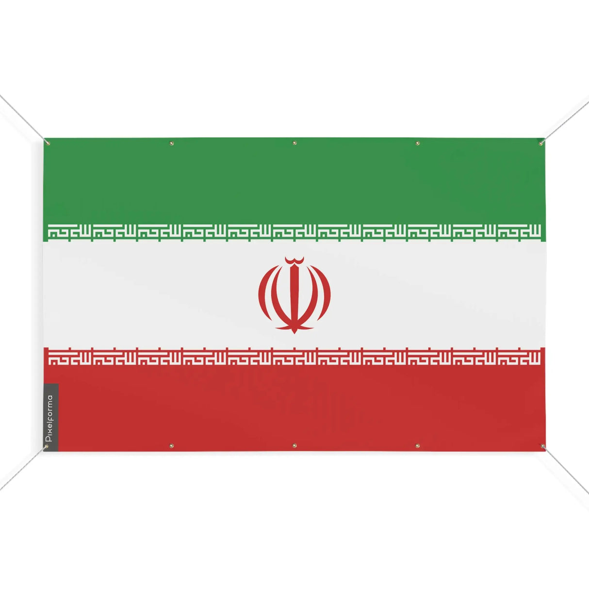 Mini drapeau iran en polyester résistant avec œillets
