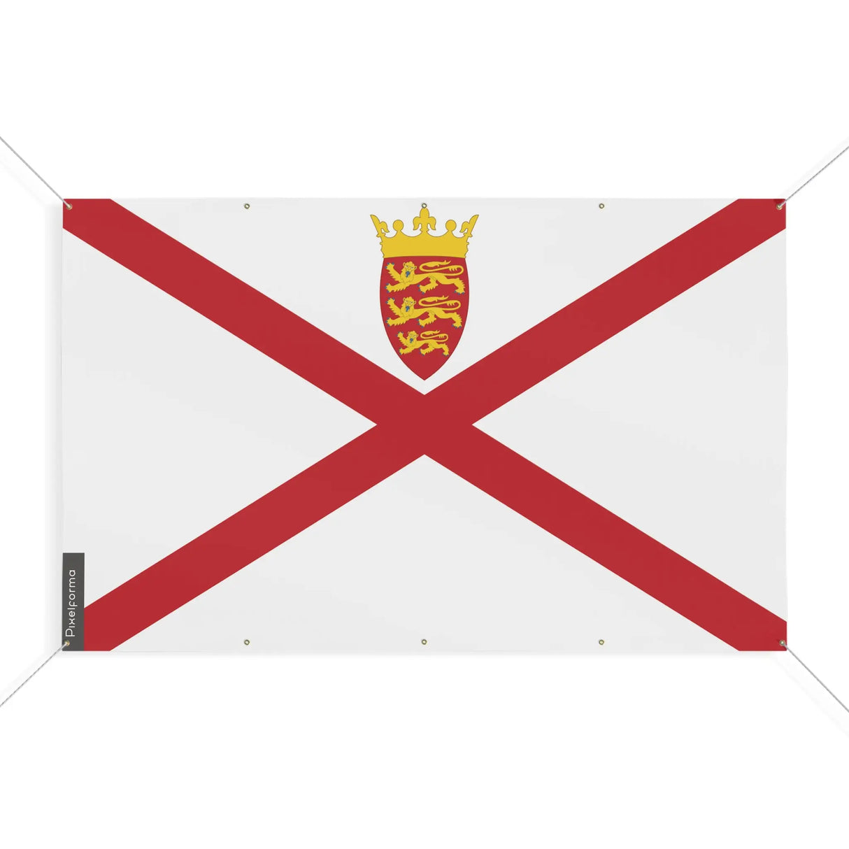 Mini drapeau jersey en polyester résistant avec œillets