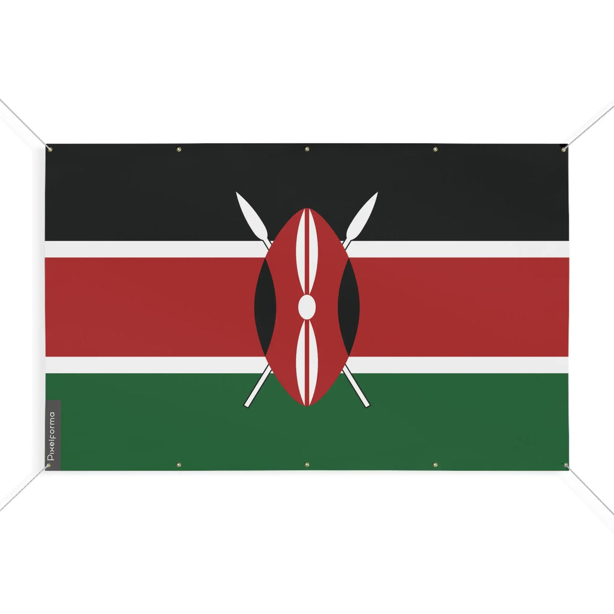 Mini drapeau kenya en polyester à œillets résistant