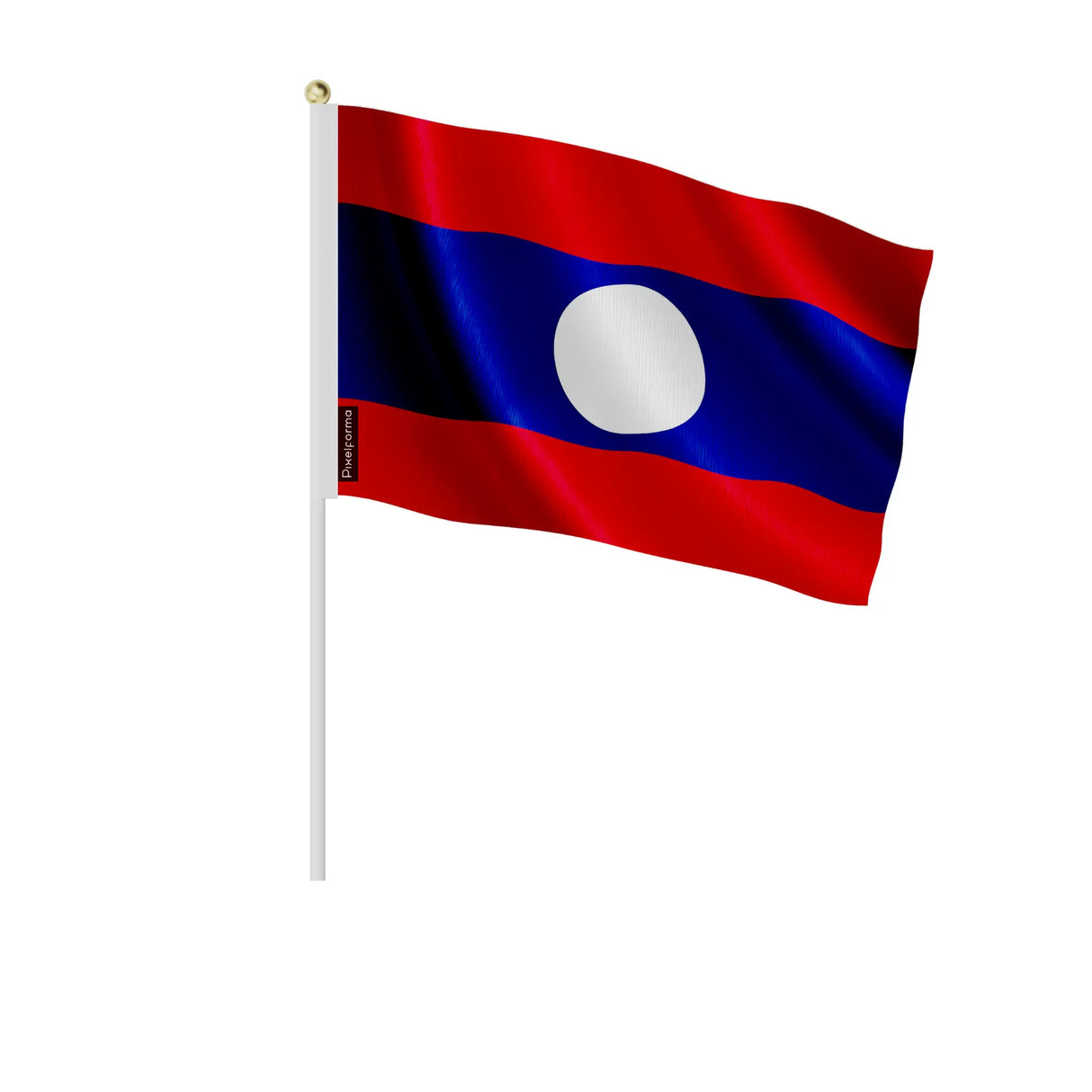 Mini drapeau laos en polyester à tenir à la main