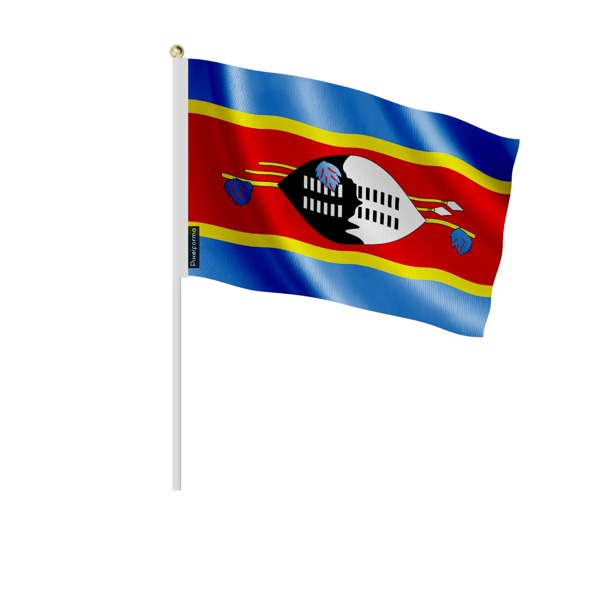 Mini drapeau l’eswatini en polyester à tenir à la main