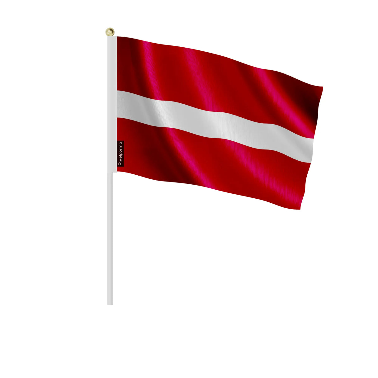 Mini drapeau lettonie en polyester à tenir à la main