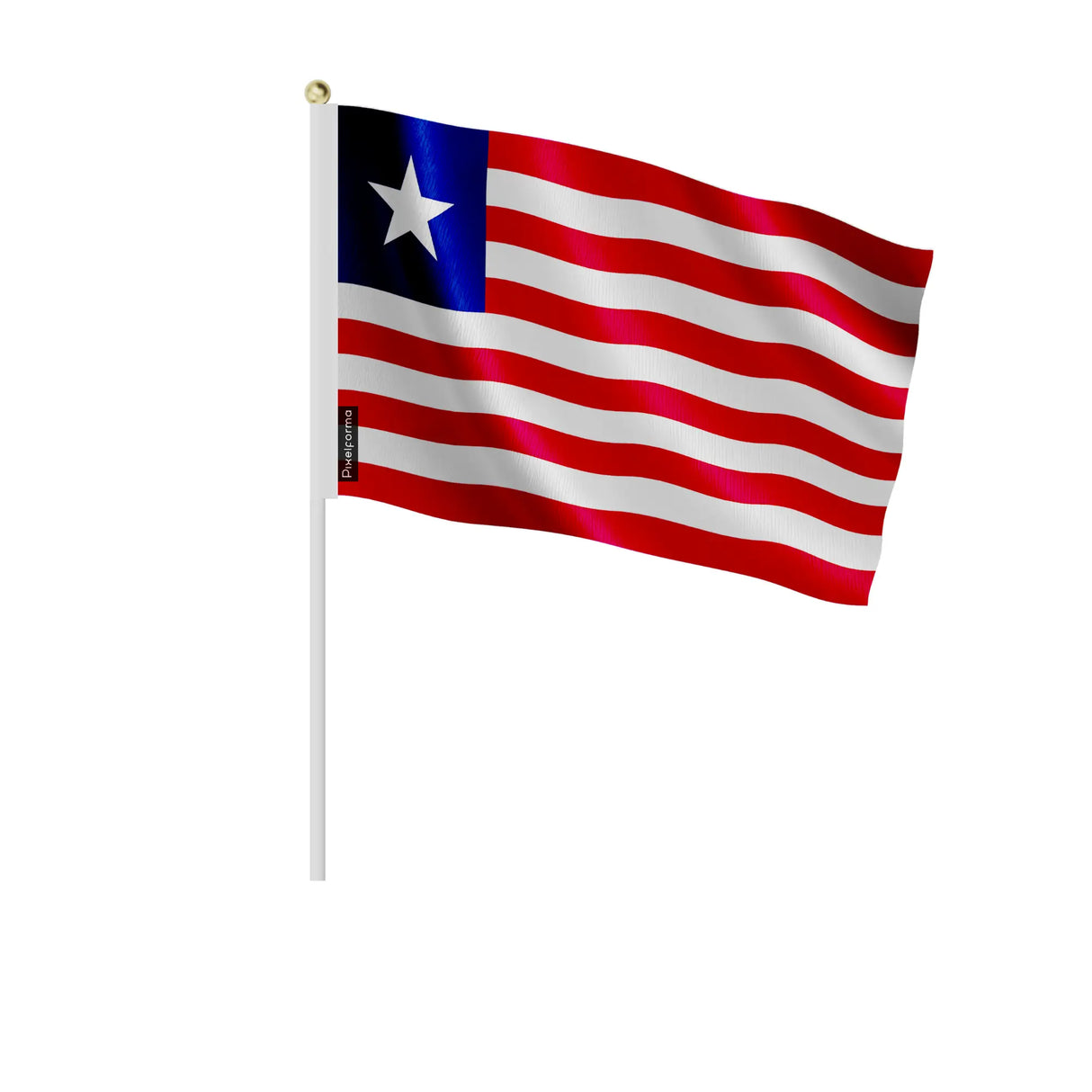 Mini drapeau liberia en polyester à main pour décoration