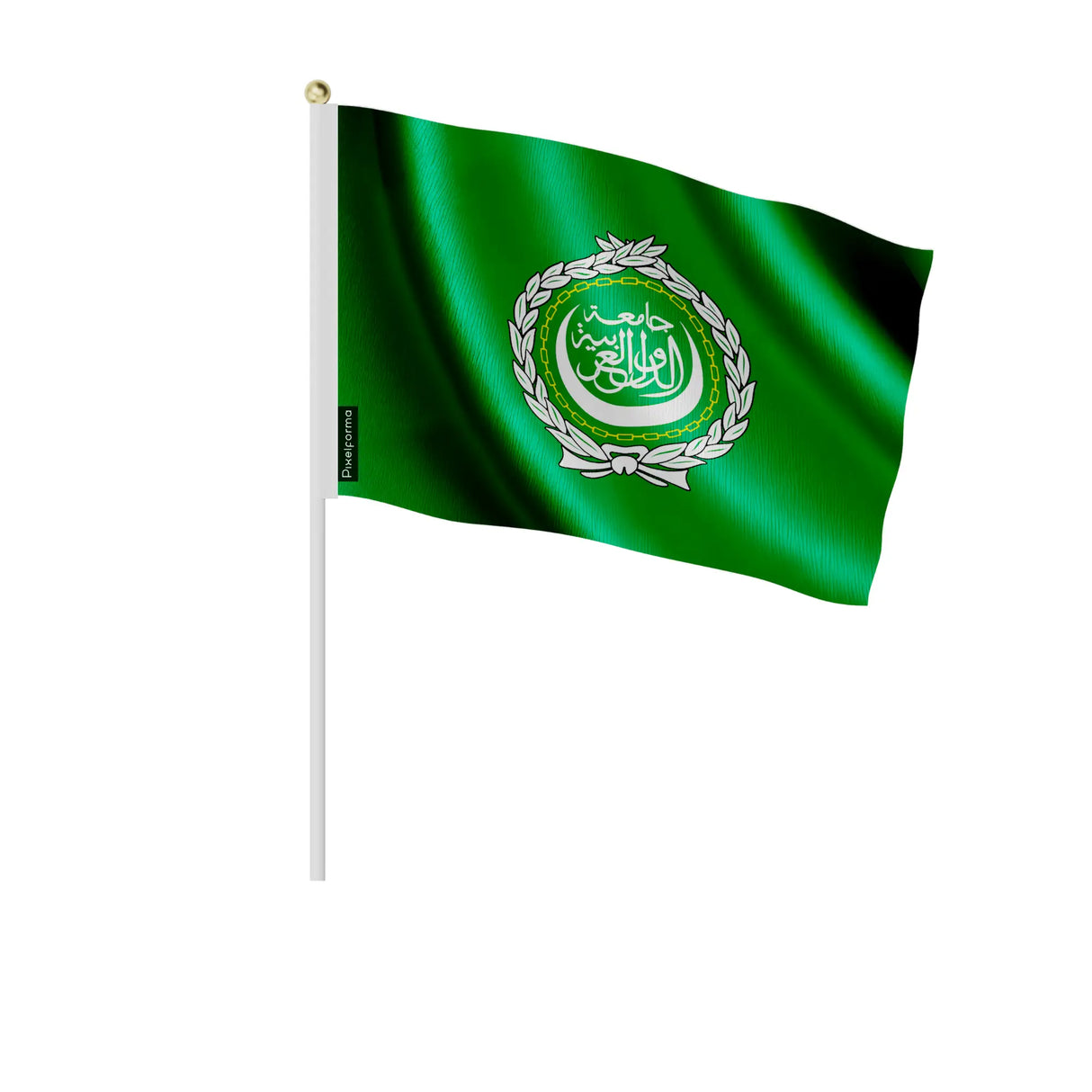 Mini drapeau ligue arabe en polyester à tenir à la main